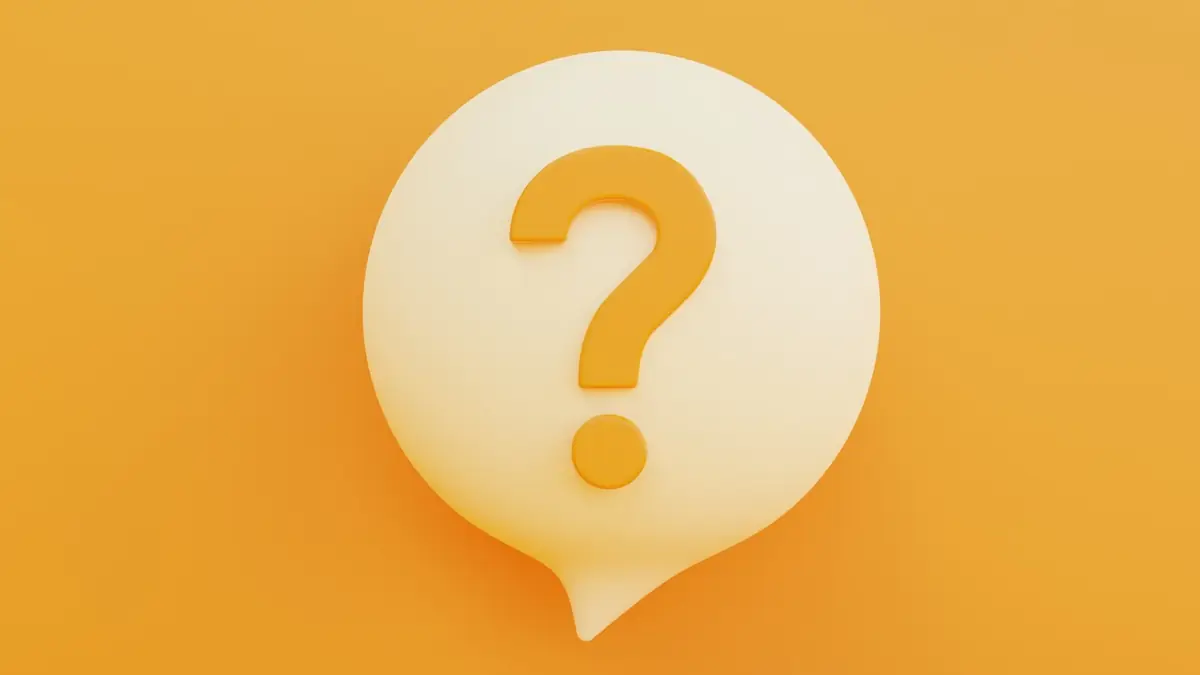 A question mark inside a speech bubble on an orange background to signify common setup and configuration questions.
