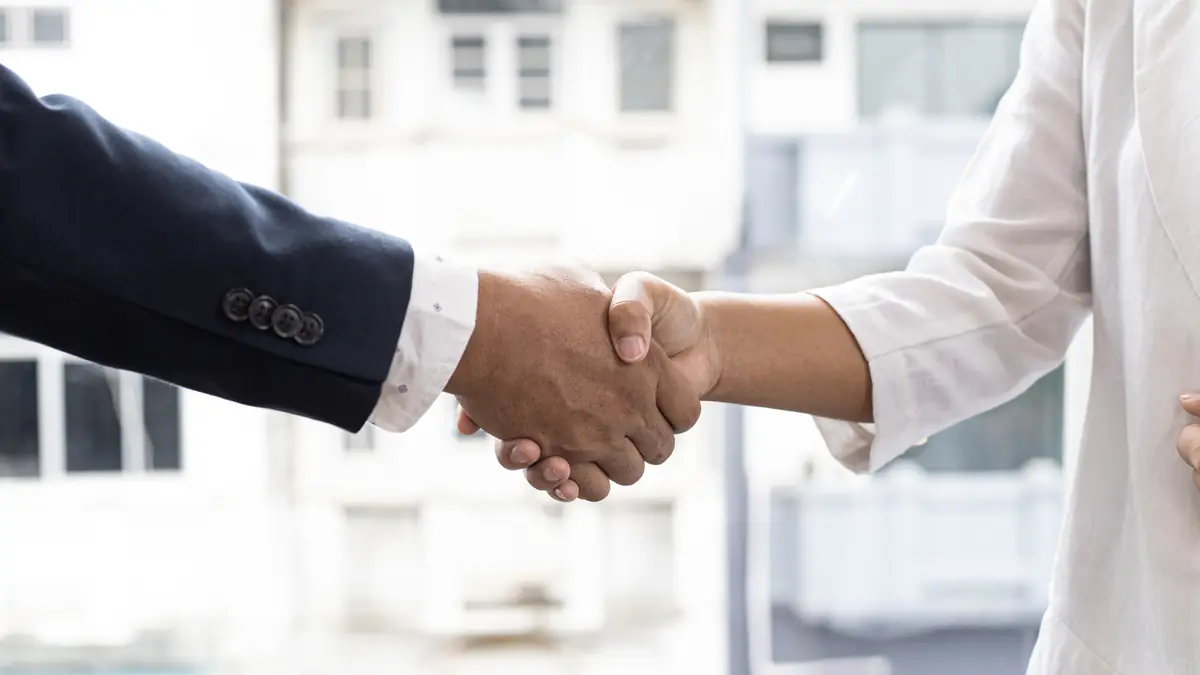 A simple business handshake