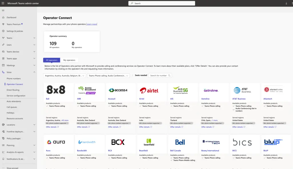 Teams Admin Center Operator Connect 5 2025