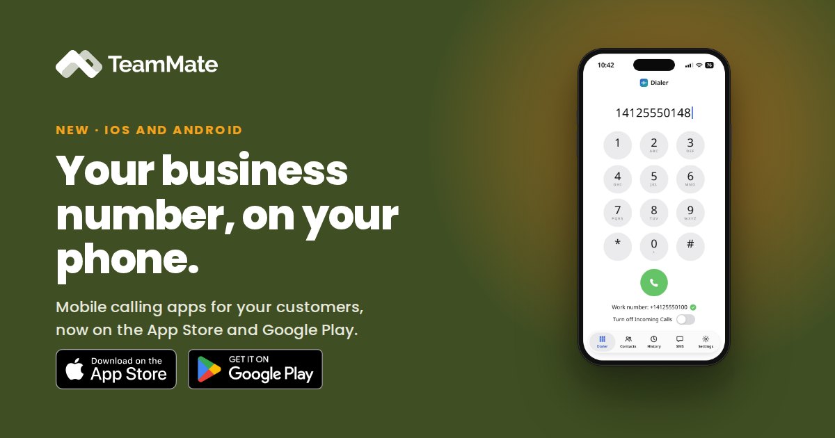 A mobile dialer app on a phone for ACS Call App